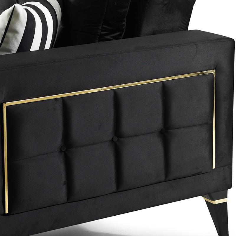 Диван раскладной Giorgio Butnari Zero 115х180 см Черный/Золотой (12460703) - фото 3 Диван раскладной Giorgio Butnari Zero 115х180 см Черный/Золотой (12460703) - фото 3