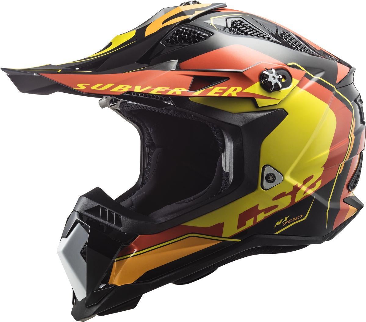 Мотошлем LS2 MX700 Subverter Evo Arched XL Black/Yellow/Red (21633)