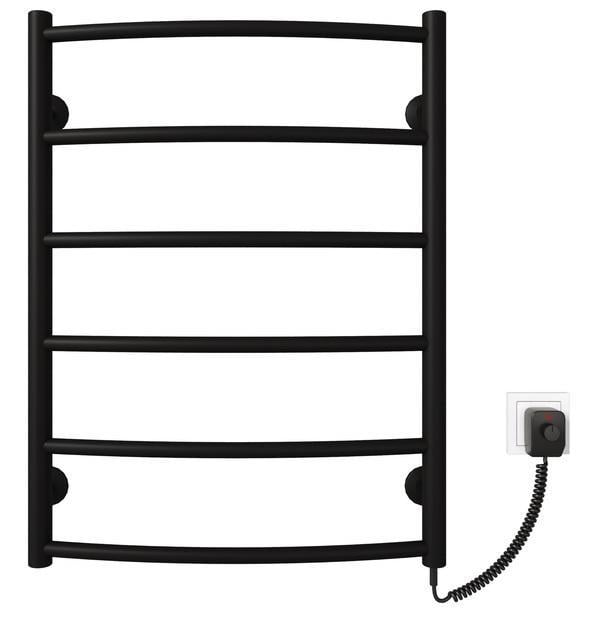 Полотенцесушитель электрический Paladii Стандарт 600х500х6R терморегулятор ТР01 Черный (РБЧе096РRЧМ) - фото 2