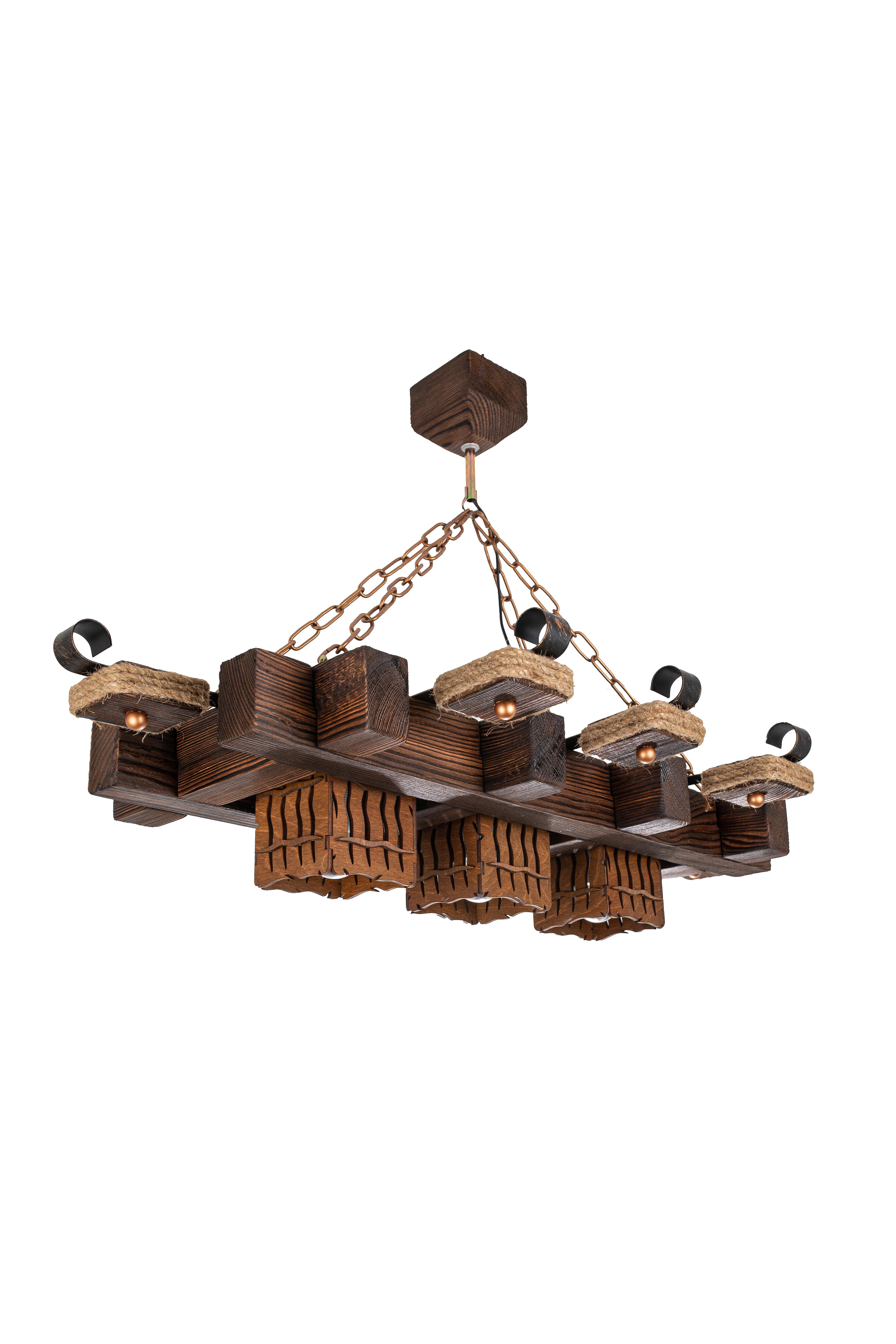 Люстра деревянная Sirius S7110/3 на 3 плафона (000019408)