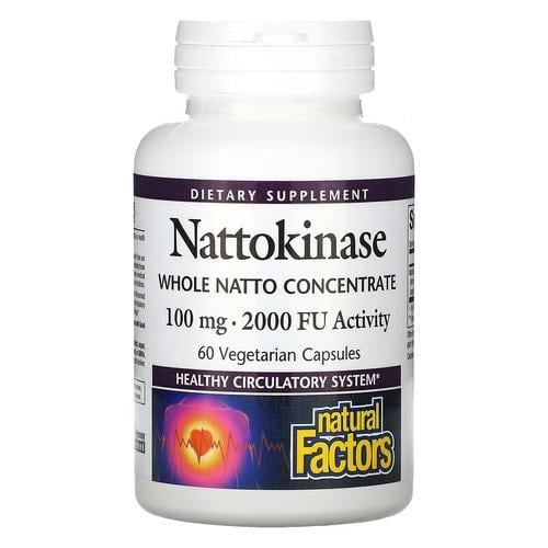 Наттокиназа Natural Factors Nattokinase 100 мг 60 Capsules (NFS-01725)