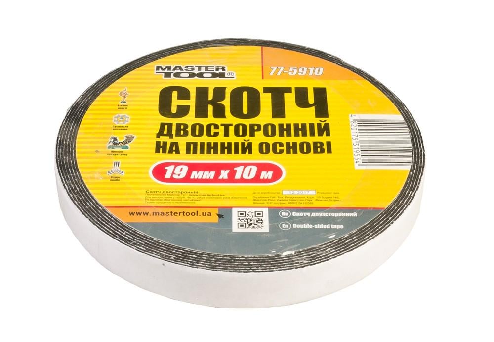 Лента двухсторонняя Mastertool на спинной основе 19 мм 10 м