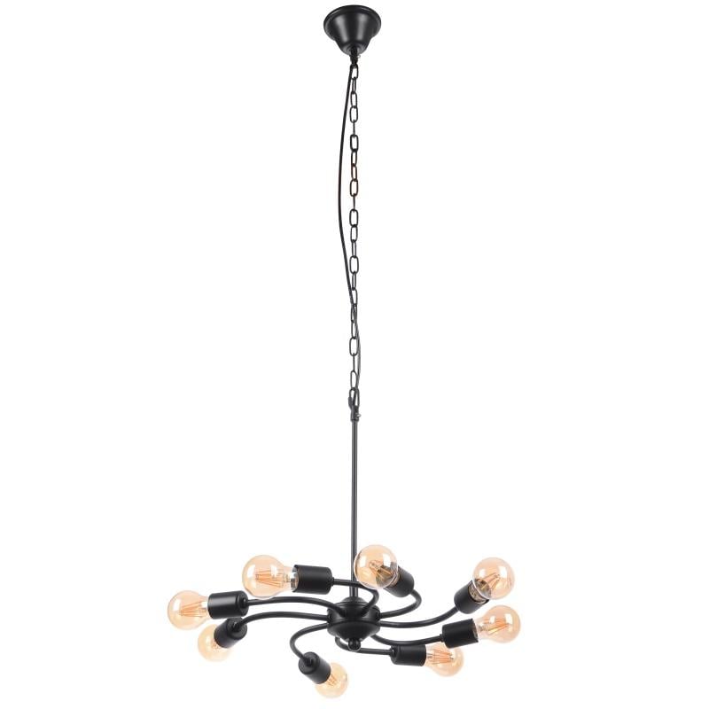 Люстра стельова лофт підвісна Brille BL-326S/8 E27 BK