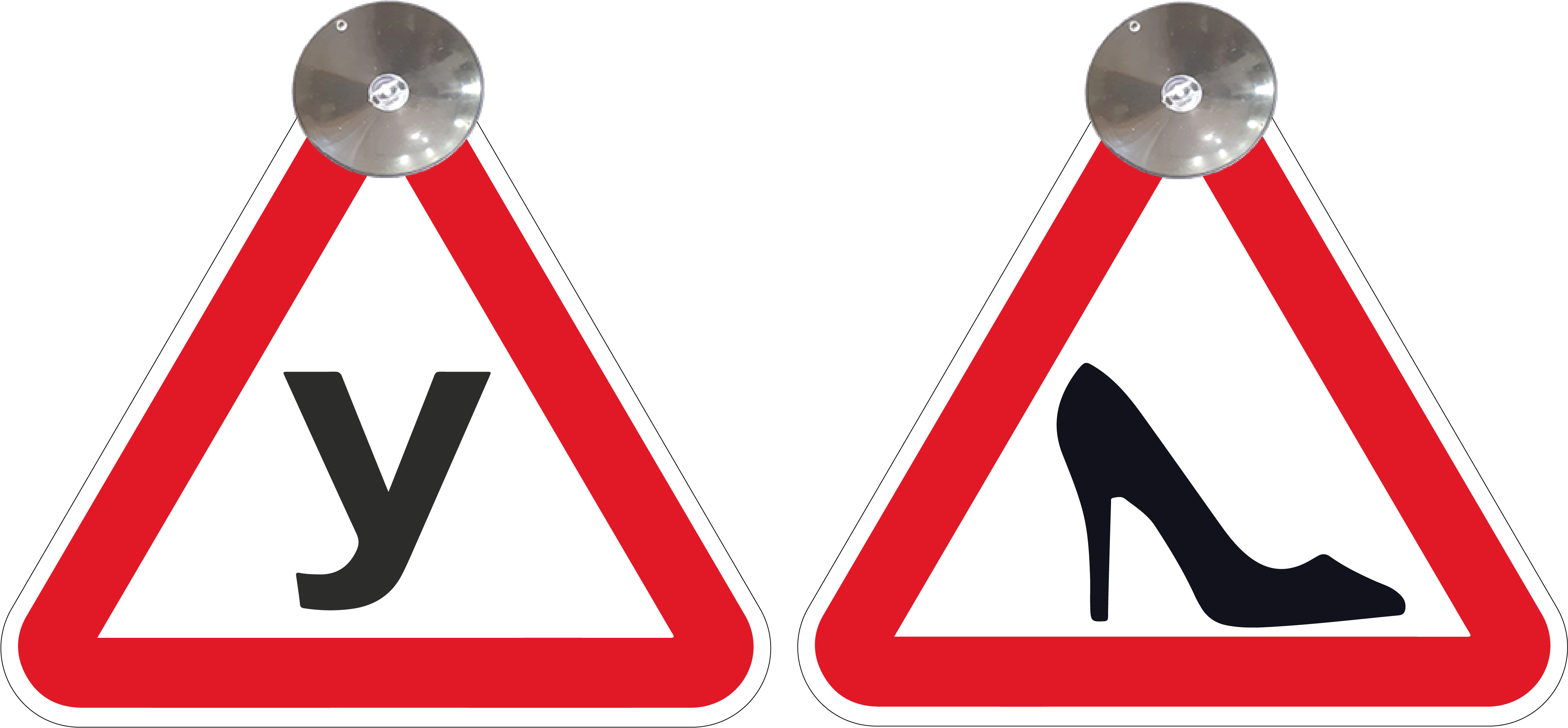 Набір знаків на присосці "У" та Туфелька 2 шт.