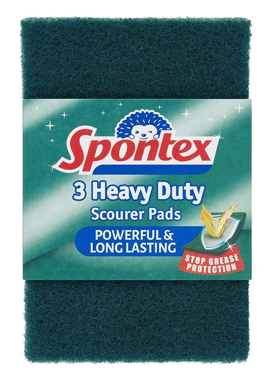 Губки абразивні Spontex Heavy Duty Scourer Pads 3 шт. (Е-01994)