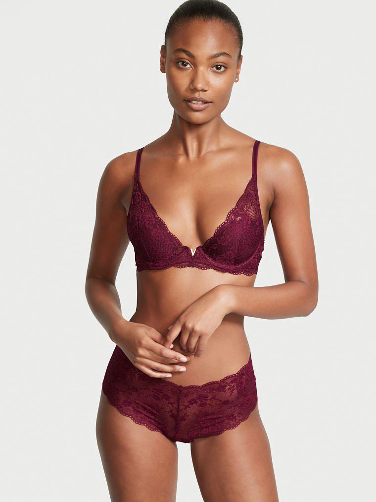 Трусы шортики женские Victoria's Secret кружевные XS Фиолетовый (1159766177) - фото 3