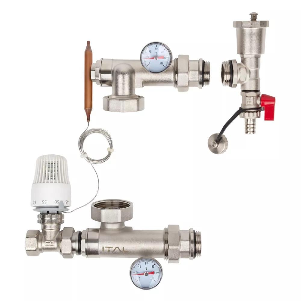 Смесительная группа для теплого пола ITAL MG1-A 1"х3/4" (215338)