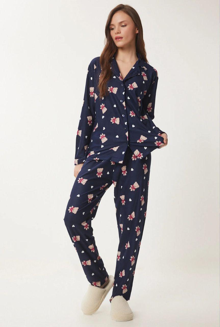 Піжама жіноча з принтом Mirano 8309k XL Синій - фото 3 Піжама жіноча з принтом Mirano 8309k XL Синій - фото 3