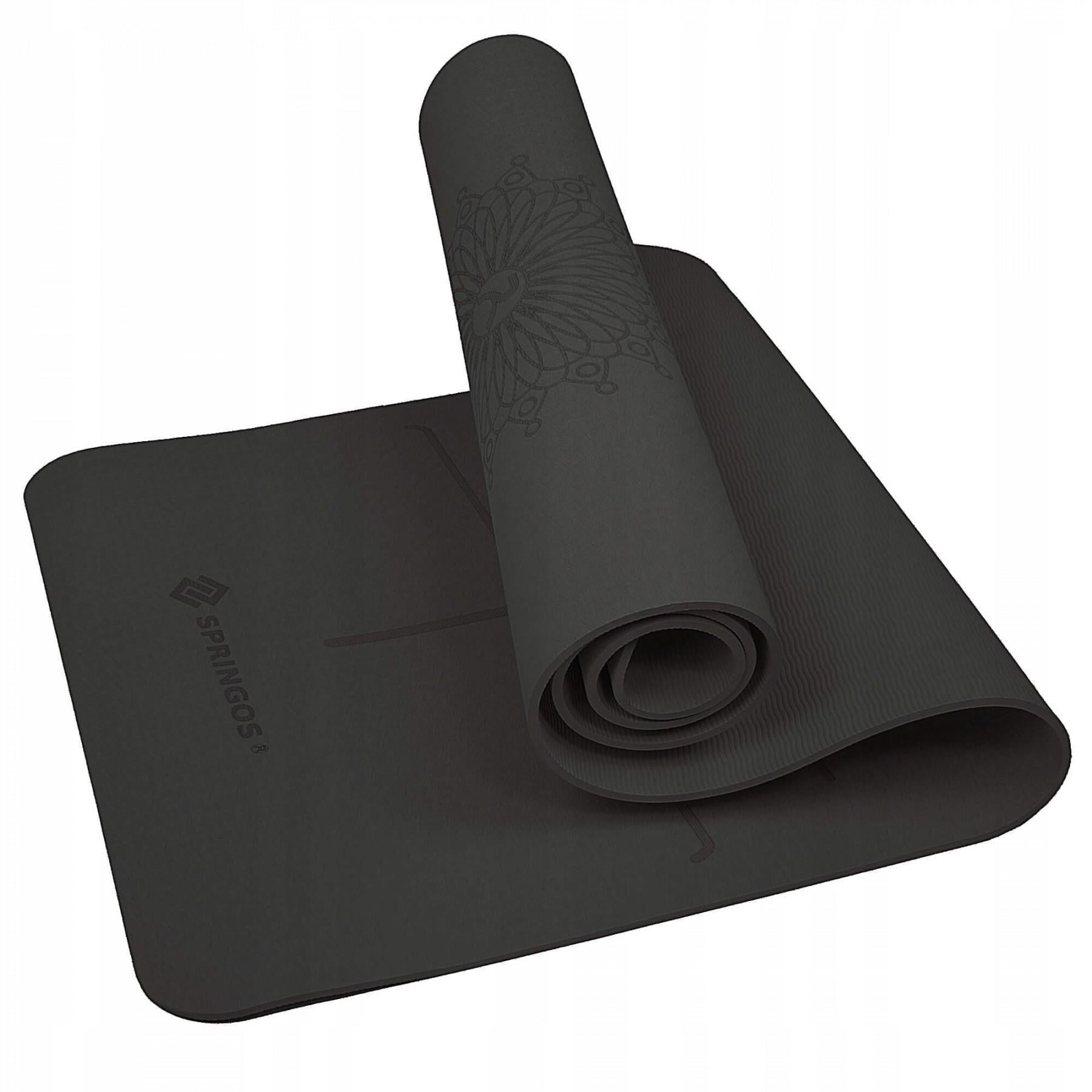 Коврик для фитнеса Springos TPE 6 мм Black (YG0016)