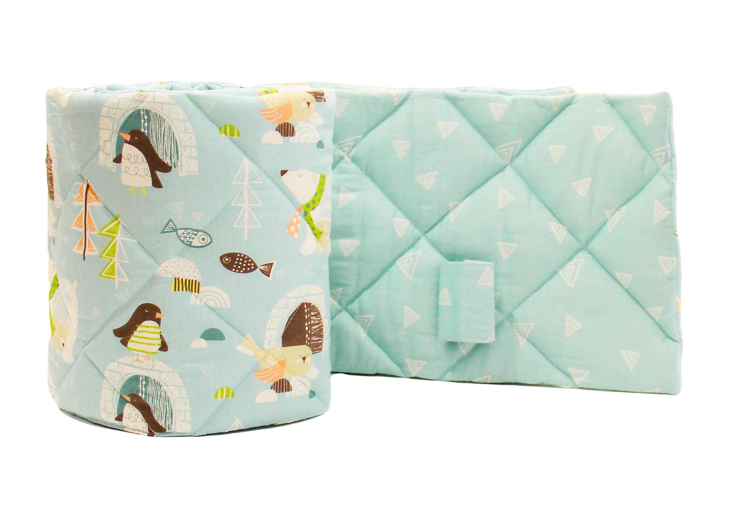 Комплект стёганных бортиков на кроватку Sleepy от Mama Ulozhila 2 шт. 135х30 (LAM727)