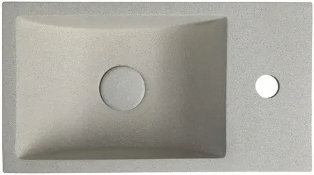 Умивальник Sapho Crest R Z Korkiem 40х22 см Бежевий/Граніт (AR413) - фото 3 Умивальник Sapho Crest R Z Korkiem 40х22 см Бежевий/Граніт (AR413) - фото 3