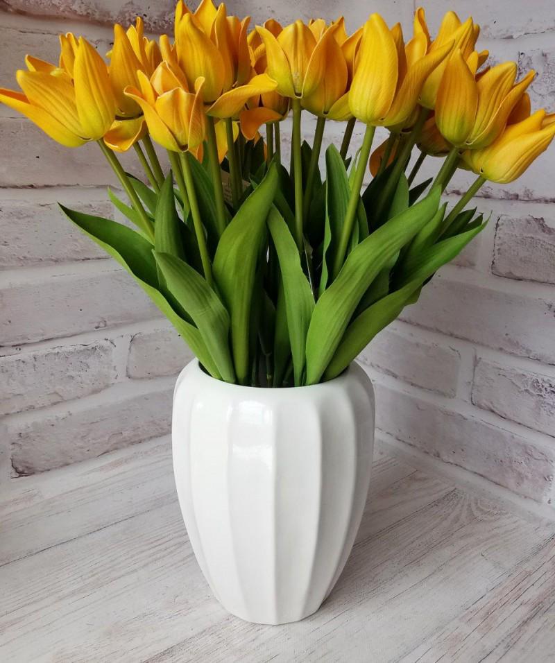 Ваза керамическая Катрин 24 см Белый