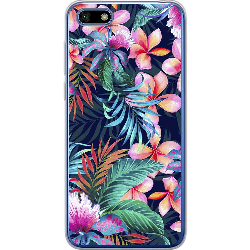 Чохол BoxFace Huawei Y5 2018 flowers in the tropics Прозорий силікон (33370-up1971-33370)