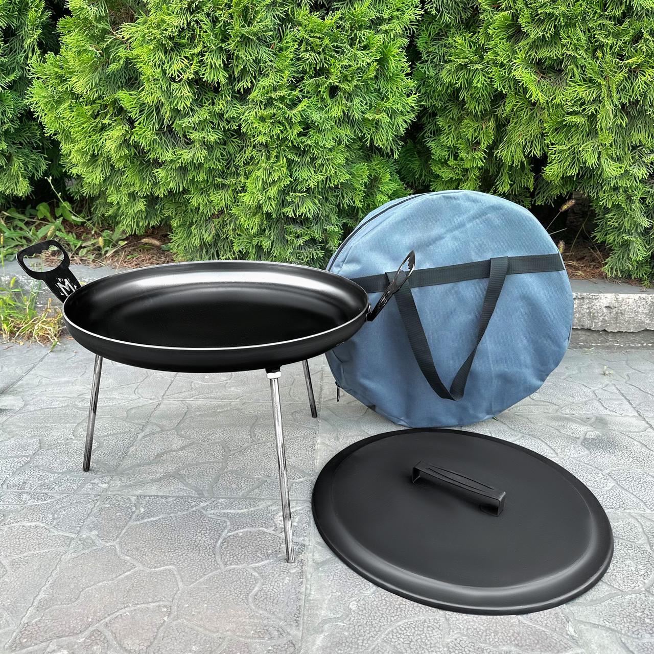 Сковорода с диском Фрея с крышкой/чехлом/съемными ножками 40 см (SDR-40KCH) - фото 9