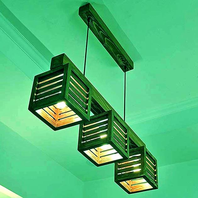 Подвесной светильник из дерева Бакон Морион (ЛЮС-004011)