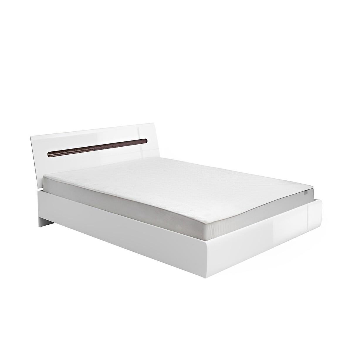 Кровать двуспальная Gerbor Holding Ацтека LOZ/160 ДСП/МДФ Белый/Венге магия