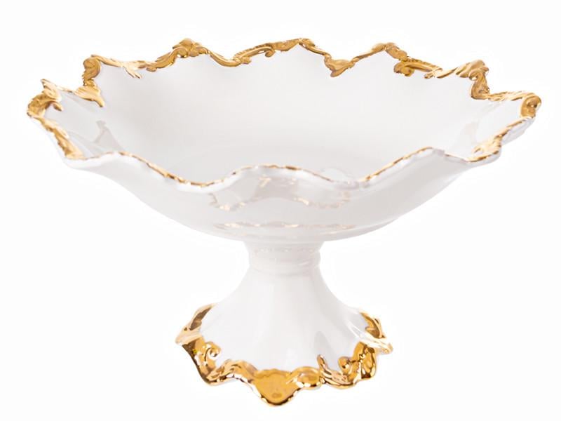 Фруктовница фарфоровая на ножке Lefard 25,4 см (2494089208)