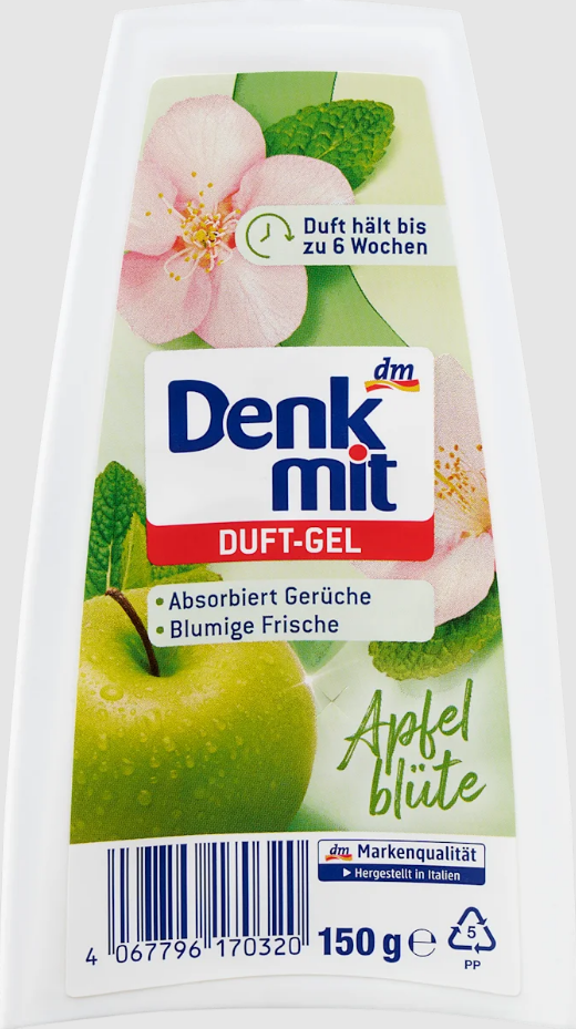 Освіжувач повітря гелевий DenkMit Apfelblüte 2в1 150 г (4067796170320) Освіжувач повітря гелевий DenkMit Apfelblüte 2в1 150 г (4067796170320)