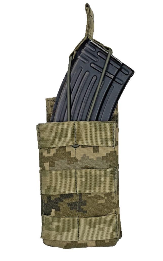 Подсумок для магазина АК-1 MELGO Cordura 500 D Molle открытый Пиксель MM-14 (MG_AK1_CORDURA_PIXEL-2)