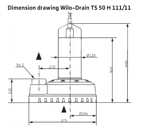 Насос дренажно-фекальний Wilo Drain TS 50 H 111/11-A (4029477) - фото 3