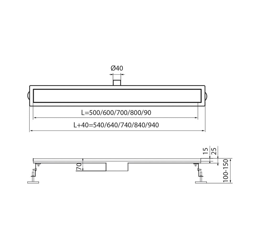 Трап для душа KOER FD01 KR3269 с сухим затвором 600 мм (158102) - фото 2