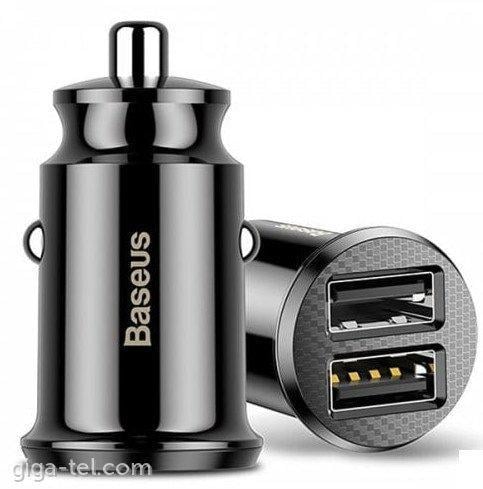 Автомобильное зарядное устройство в прикуриватель Baseus Circular Plastic 2xUSB 30 Вт Черный (CCALL-YD01) - фото 7