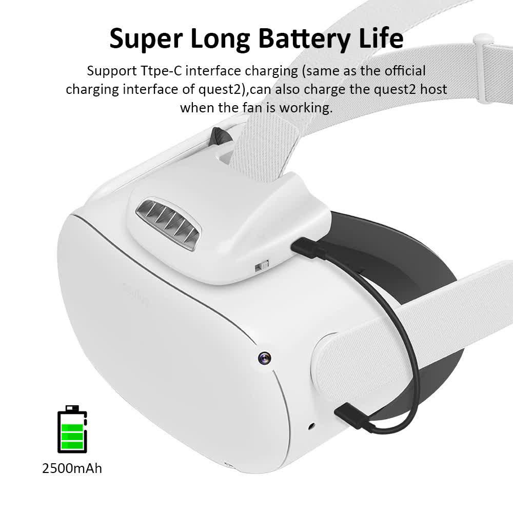 Кондиционер и внешний аккумулятор 2500 mAh для Oculus Quest 2 (ACS-KPVAFOQ2) - фото 2 Кондиционер и внешний аккумулятор 2500 mAh для Oculus Quest 2 (ACS-KPVAFOQ2) - фото 2