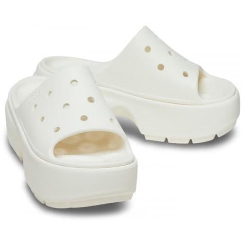 Шльопанці жіночі утеплені Crocs Stomp Slide Chalk р. 42-43 (17582)