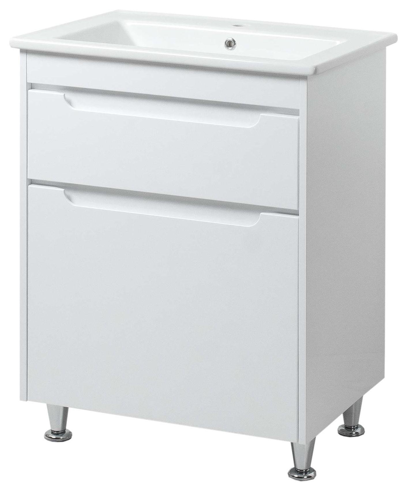 Тумба ЮВВИС Valencia ТНБ-2 Д 70 см с умывальником Vesta White (14770129)