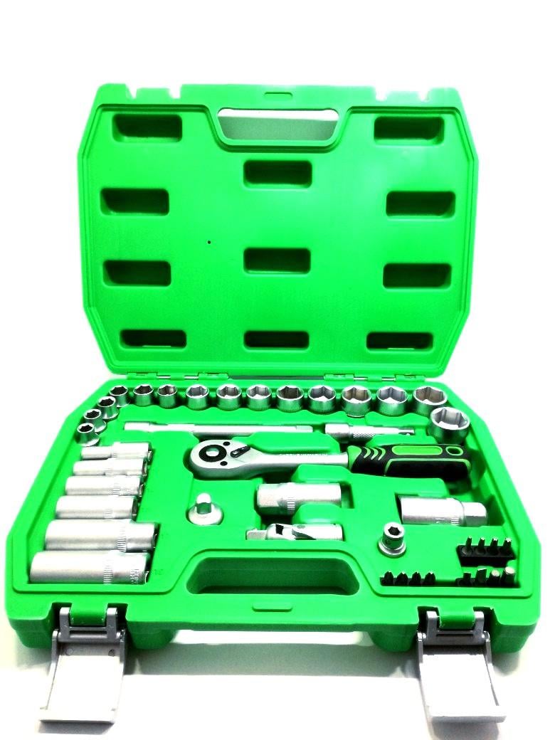 Набор инструментов трещотка 3/8" CrV 39 единиц (39-001)