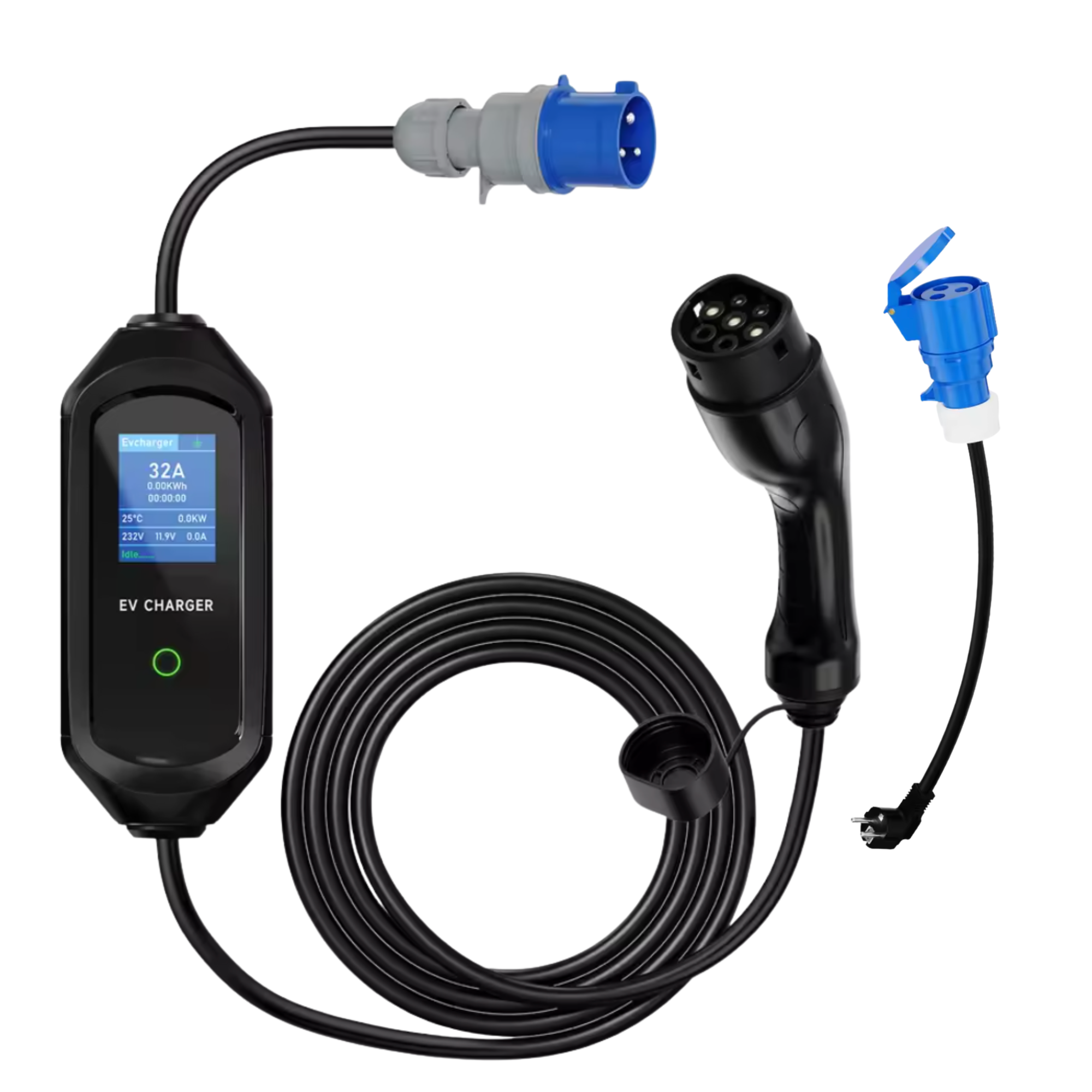 Зарядний пристрій для електромобілів AFEEV Type2 IEC 62196-2 3,5 м кабелю 32 A до 7 кВт/перехідник IP66 з Wi-Fi та розумним керуванням (29610720) Зарядний пристрій для електромобілів AFEEV Type2 IEC 62196-2 3,5 м кабелю 32 A до 7 кВт/перехідник IP66 з Wi-Fi та розумним керуванням (29610720)