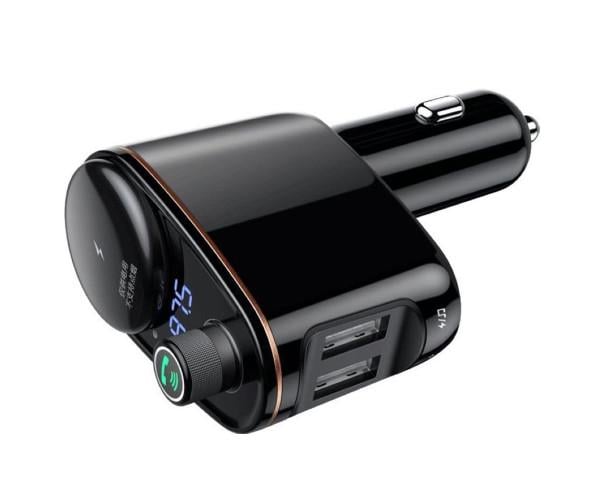 Модулятор FM автомобільний зарядний BASEUS Lokomotive S-06 CCALL-RH01 Black - фото 2 Модулятор FM автомобільний зарядний BASEUS Lokomotive S-06 CCALL-RH01 Black - фото 2