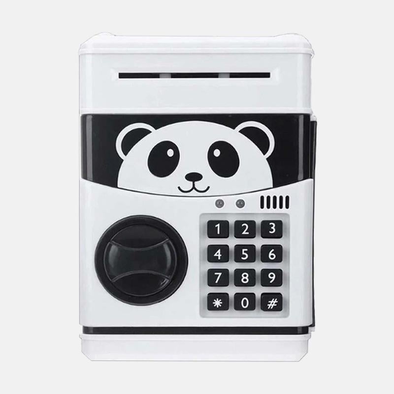 Скарбничка сейф Panda дитяча з кодовим замком та музикою White - фото 4 Скарбничка сейф Panda дитяча з кодовим замком та музикою White - фото 4