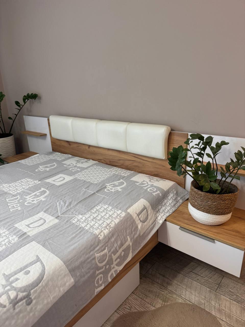 Покривало на ліжко бавовняне 230х200 см Сірий (П4К-M-muslin06-01) - фото 4