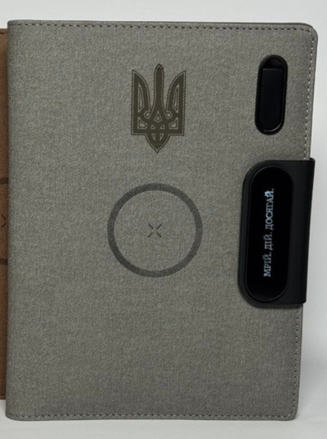 Блокнот Smart з зарядкою Лед Лайт Повербанк 10000 mAh Сірий (35970459)