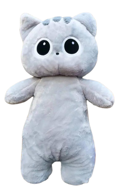 Мягкая игрушка-подушка обнимашка Кот 60 см Серый (1995522640)