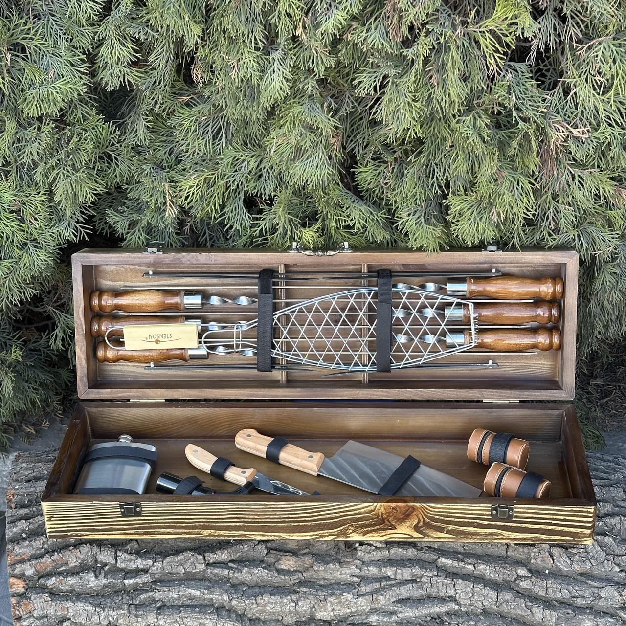 Набор подарочный для барбекю Mzavod Мастер BBQ Светло-коричневый (27728845)