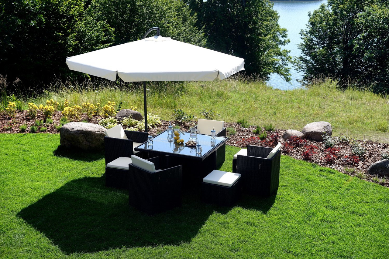 Зонты садовые раскладные Funfit Garden с боковой стойкой 3 м Белый (3051)