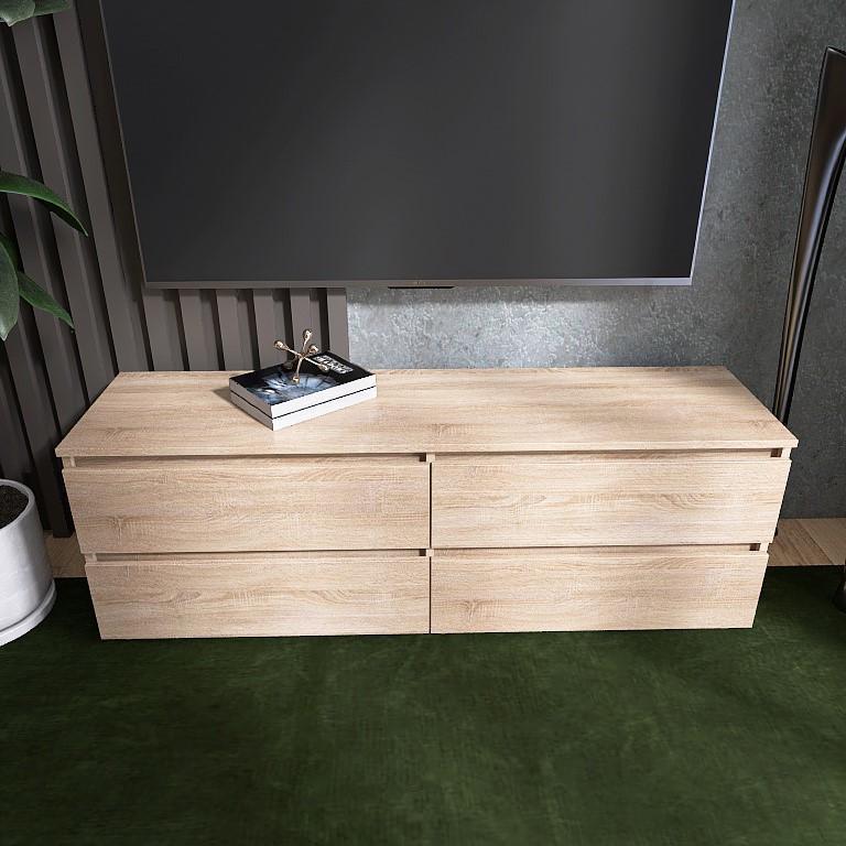 Тумба для ТВ Лайт ЛТВ-1400 Эверест 1400х380х490 мм Дуб сонома (EVR-20445)