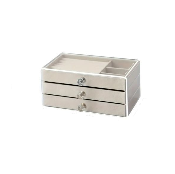 Органайзер для украшений с тремя ящиками и дополнительными отделениями внутри (G00003)