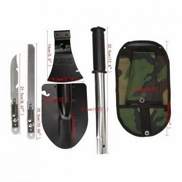 Набір туристичний 5в1 пила/ніж/лопата/сокира/відкривачка (21246696) - фото 3