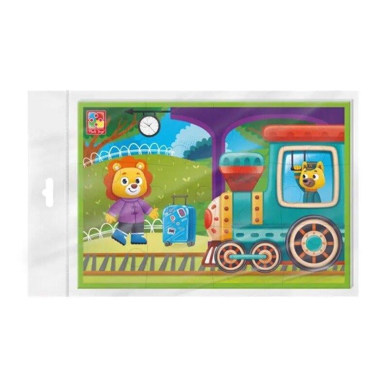 Гра розвиваюча Vladi Toys Пазли м'які А5 Потяг (VT1104-22)