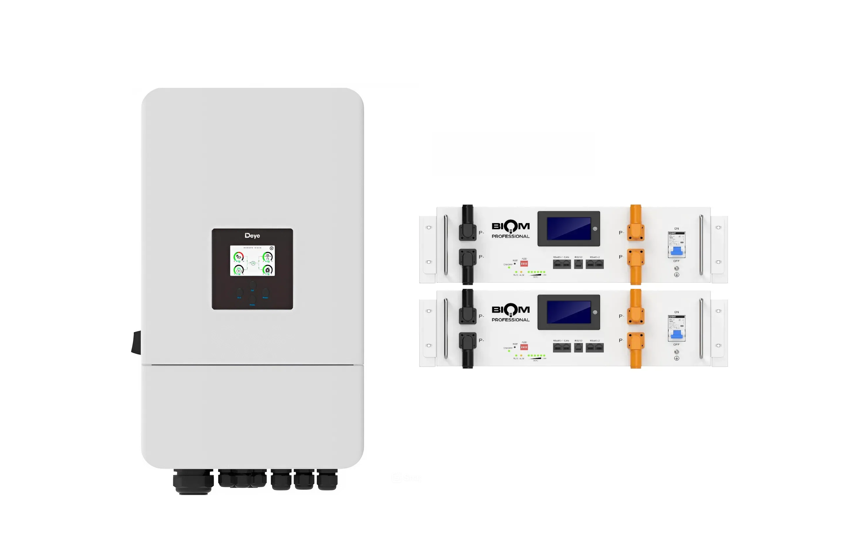 Инвертор Deye SUN-12K-SG05LP3-EU 12 кВт и две батареи Biom Professional BALFP-R512100-UNI 5,12 кВт·ч (33148787)