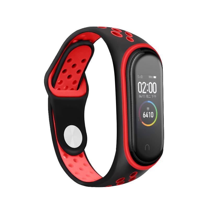 Ремінець Vents Style Becover для Xiaomi Mi Smart Band 5/Mi Smart Band 6 Black/Red (705153) - фото 1