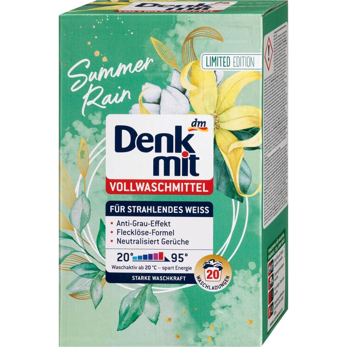 Порошок для прання DenkMit Summer Rain для білих речей 1350 г (4066447502602) - фото 1