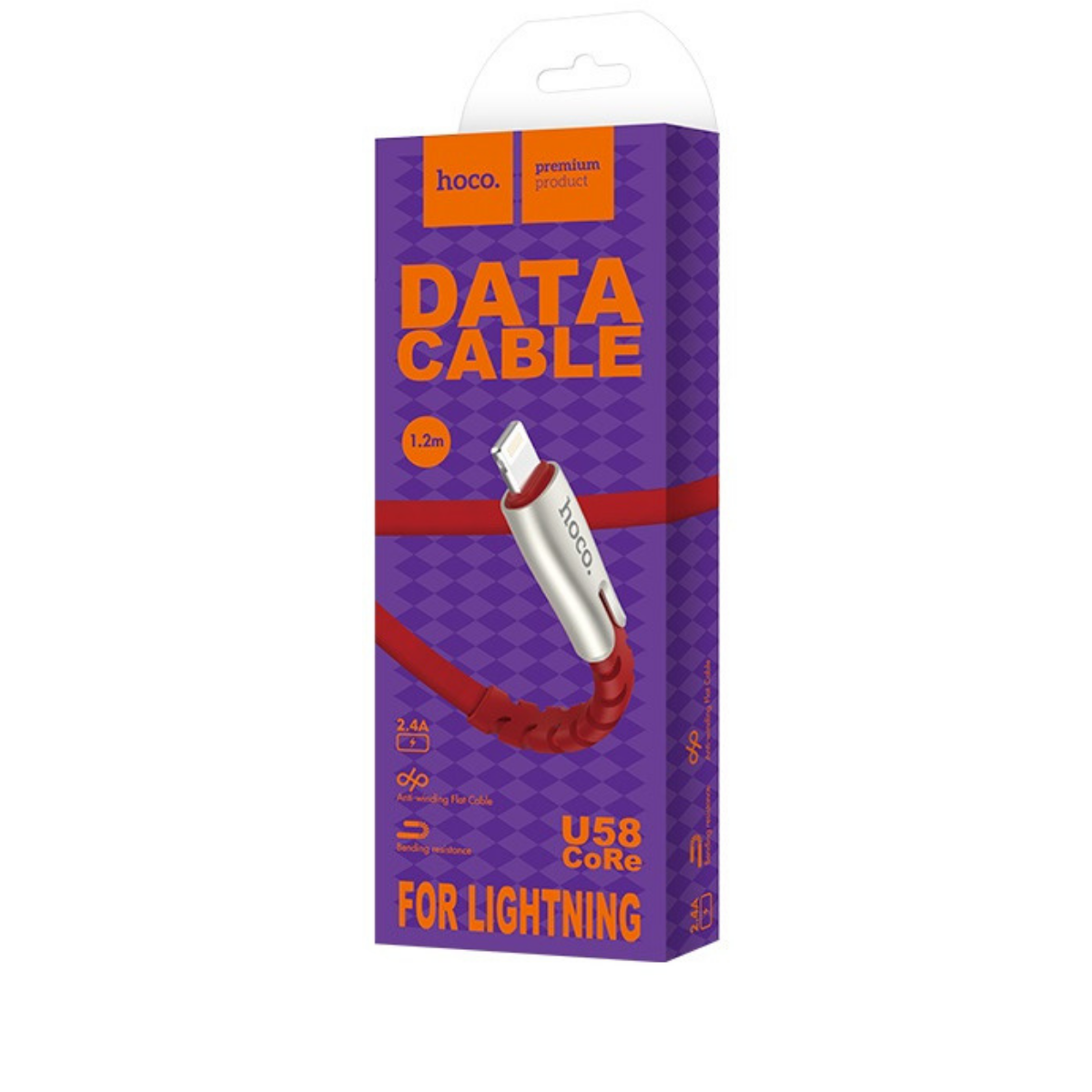 Кабель Hoco U58 Core charging data cable for Lightning Red - фото 2
