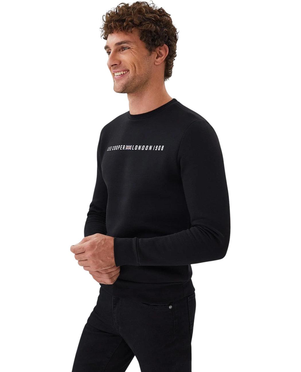 Світшот чоловічий Lee Cooper Steward 241LCM241003.8101 XXL Чорний (8682272500185) - фото 6