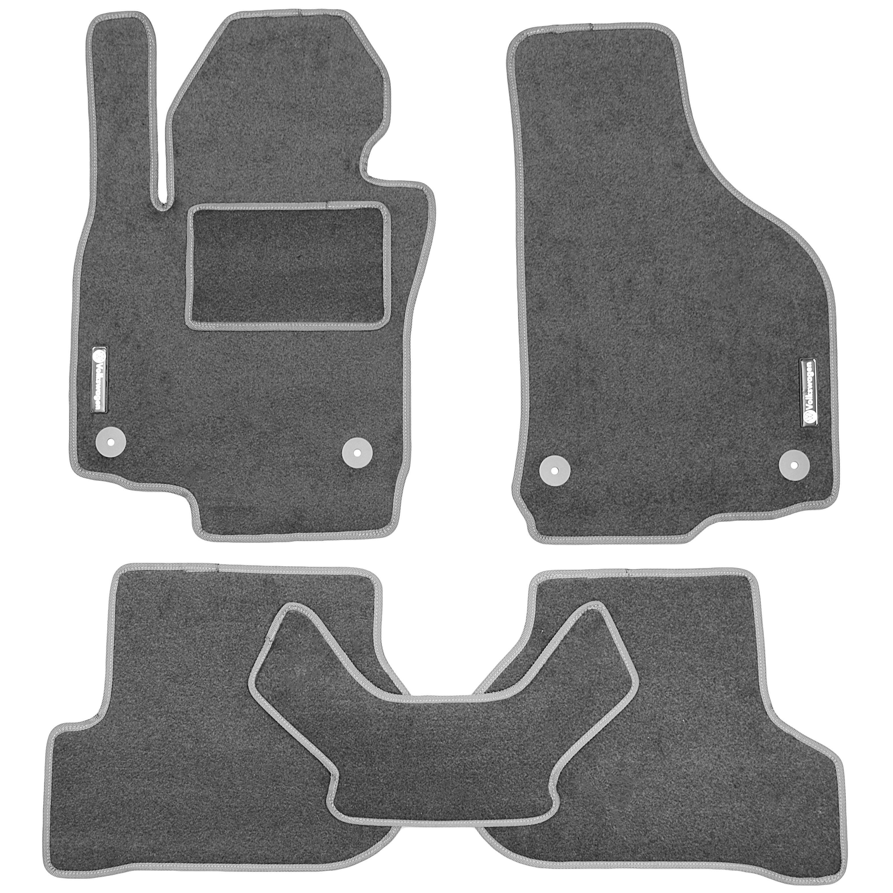 Коврики в салон для Volkswagen Jetta V '06-10 текстильные Серый (21379)