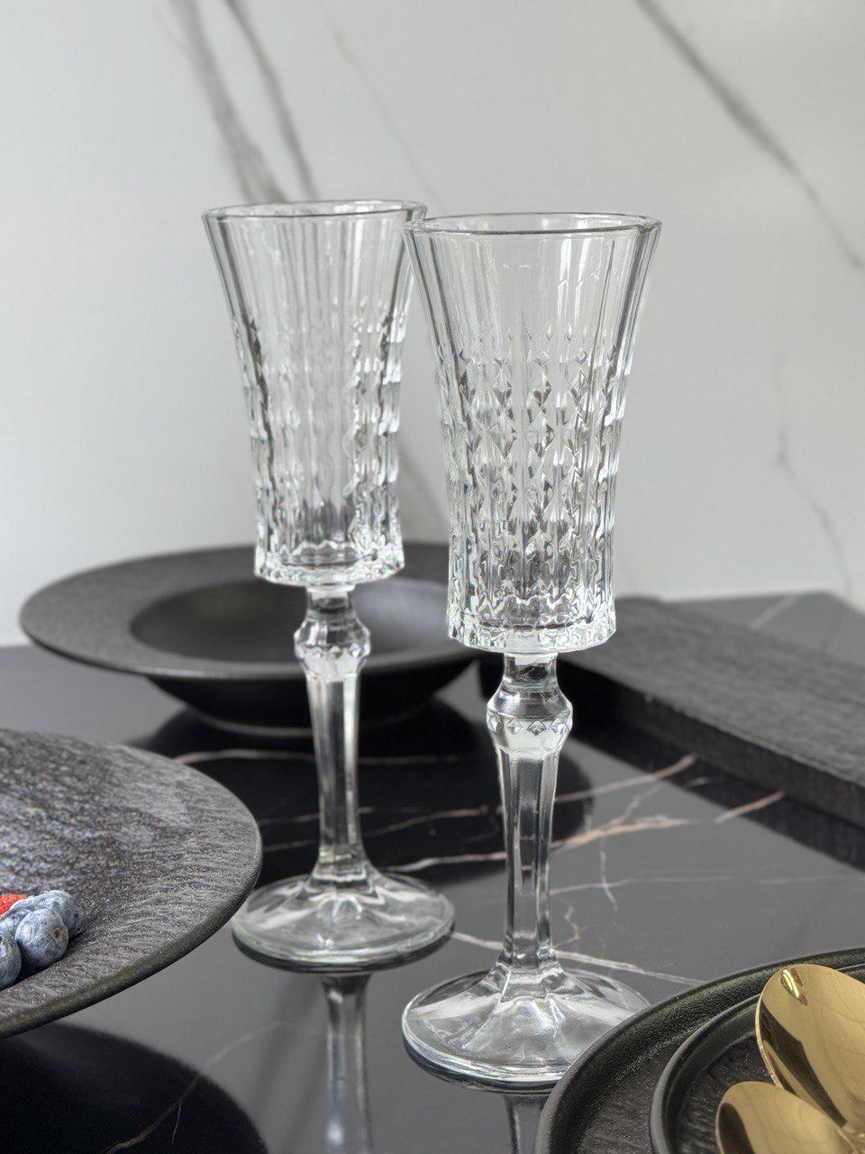 Набор бокалов для шампанского Халиф 6 шт. 145 мл Прозрачный (101-089) - фото 1 Набор бокалов для шампанского Халиф 6 шт. 145 мл Прозрачный (101-089) - фото 1