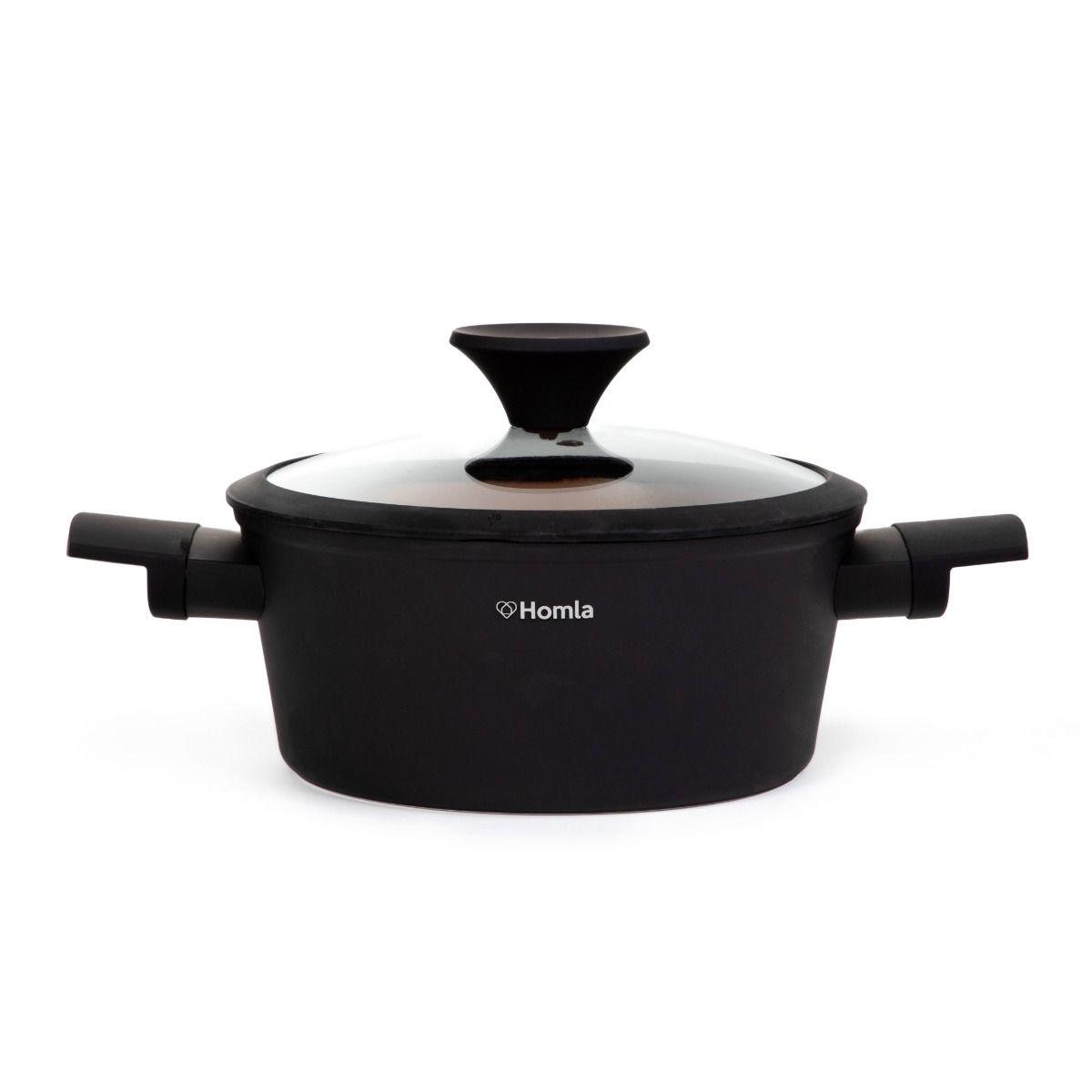 Каструля з кришкою Homla TRISTAN 2,4 л Чорний (228878)